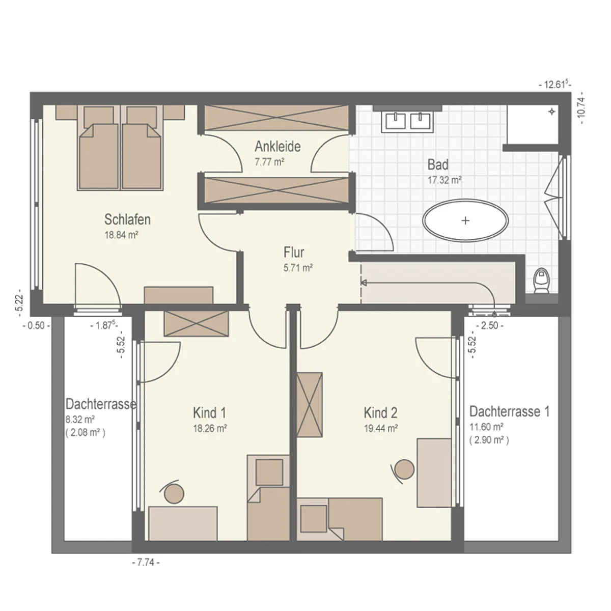 Grundriss von Haus Elsenztal