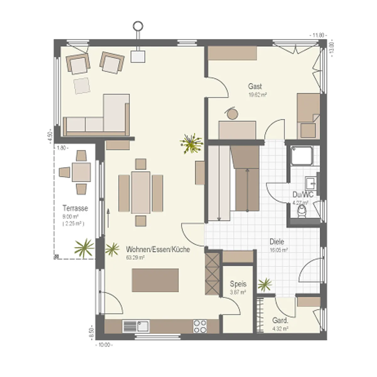 Grundriss von Haus Erlenried