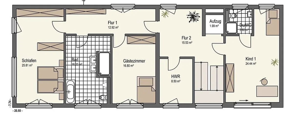 Grundriss von Haus Kaiserstraße