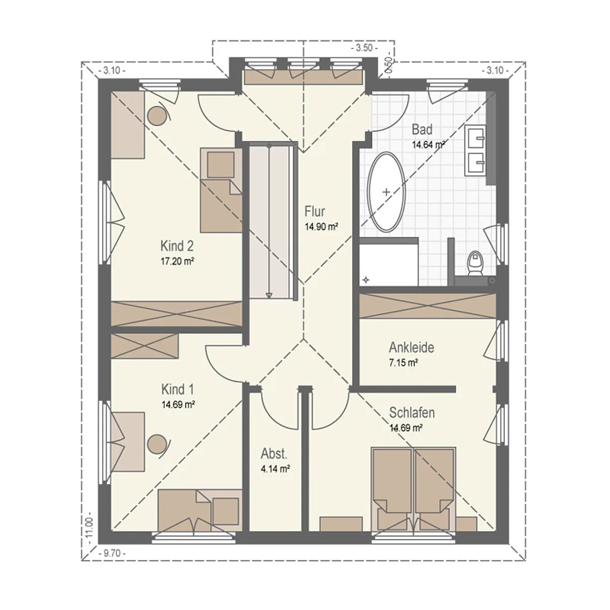 Grundriss von Haus Kraichgau